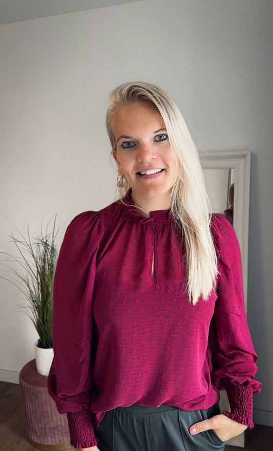 Pouvoir | Prachtige, elegante rode blouse